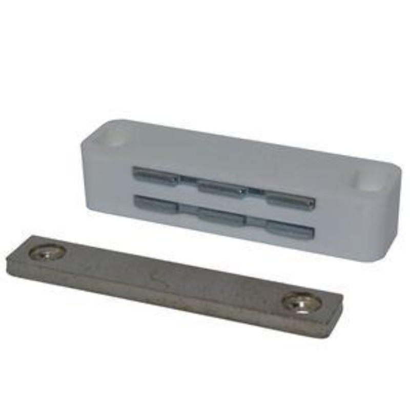 CRICCHETTO MAGNETICO GRANDE - mm.74x20x16h. attrazione Kg.14 bianco UC20