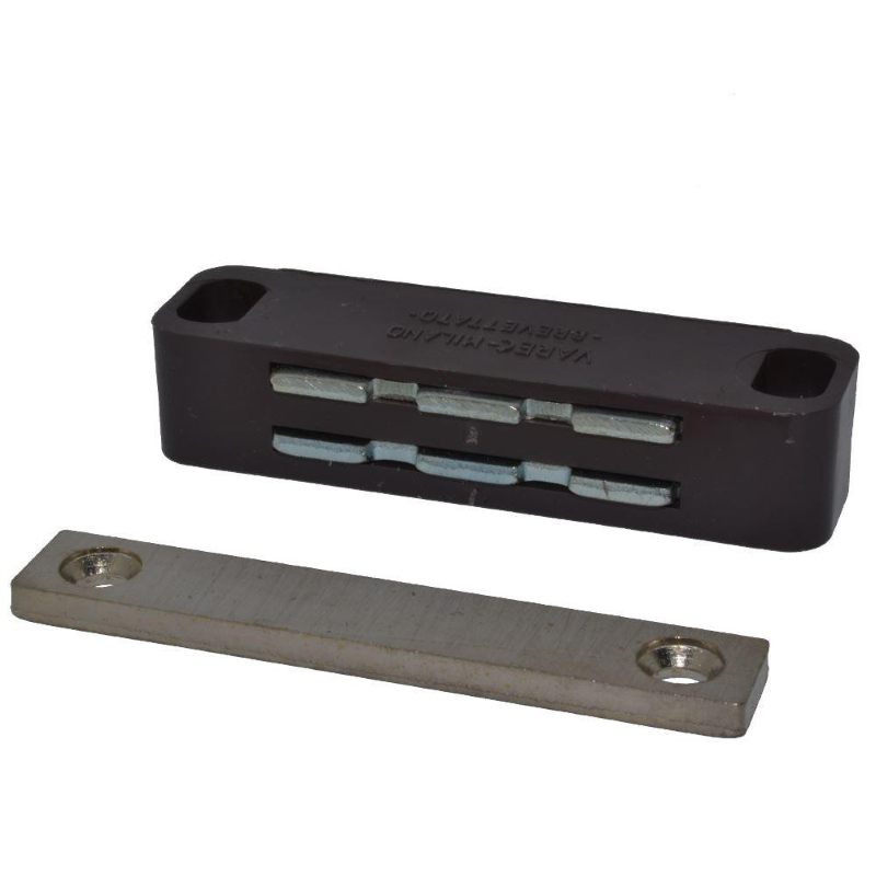 CRICCHETTO MAGNETICO GRANDE - mm.74x20x16h. attrazione Kg.14 marrone UC20