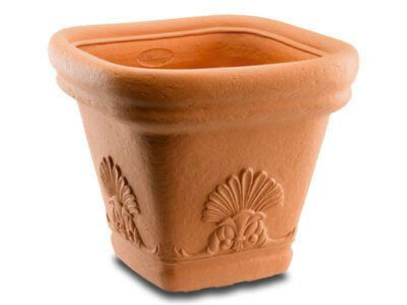 VASO QUADRATO ZEUS FESTONATO CM.30 H.28 DI MARTINO