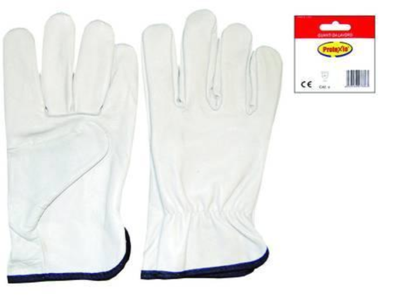 GUANTO PELLE BOVINO BIANCO TG.11