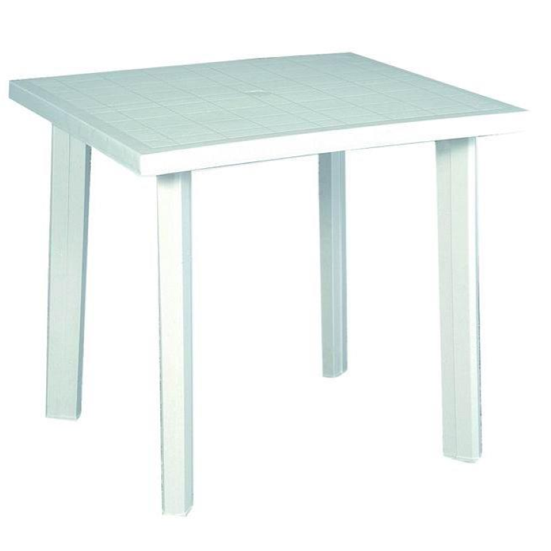 TAVOLO DA GIARDINO "FIOCCO" BIANCO - cm.80x75x72h. - peso kg.6,2