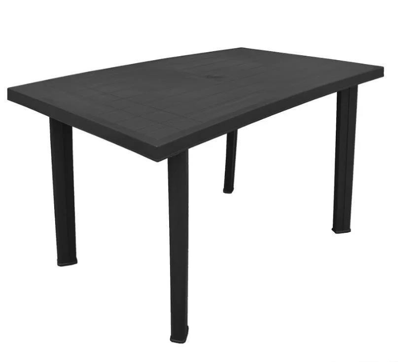 TAVOLO RETTANGOLARE VELO 125X75 ANTRACITE