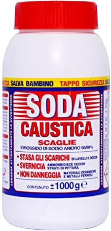 SODA CAUSTICA SCAGLIE IN BARATTOLI DA KG.1