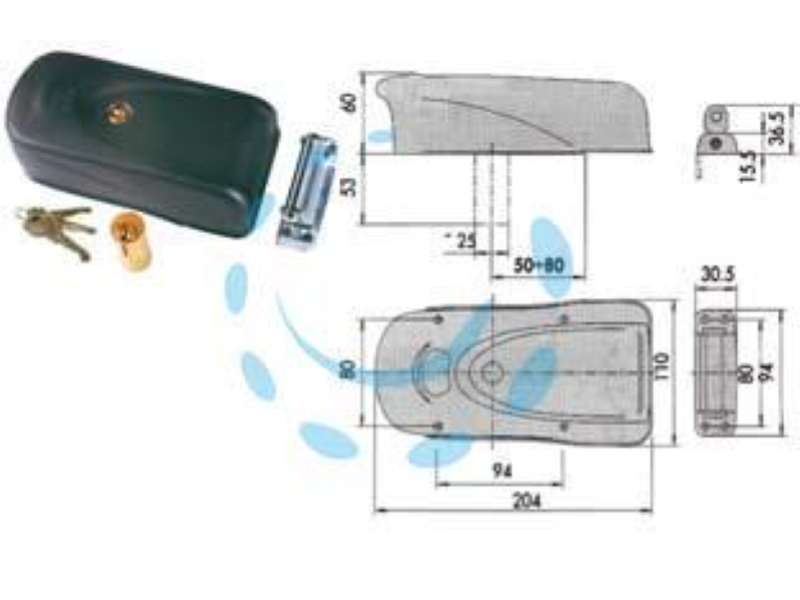 ELETTROSERRATURA PER PORTE LEGNO CON PULSANTE INTERNO 2 MANDATE 11670 - mm.80 SX (11670802) - mm.80 SX (11670802)- (1A721.00.0)- (1A721.00.0)- (1A721.00.0)- (1A721.00.0)