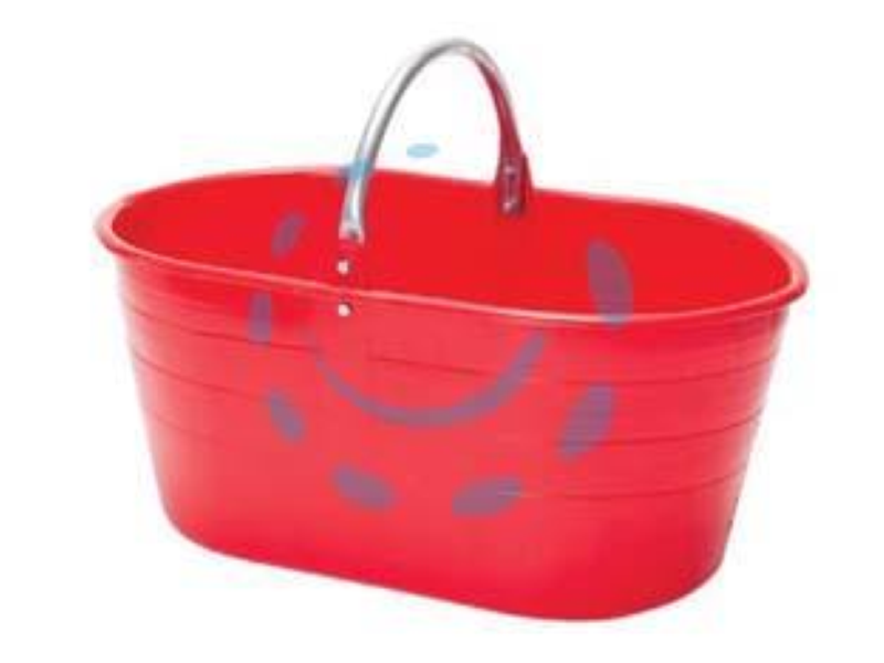 CESTA OVALE PER RACCOLTA MANICO METALLO LT.25- capacità lt.25, cm.57x37x25h.