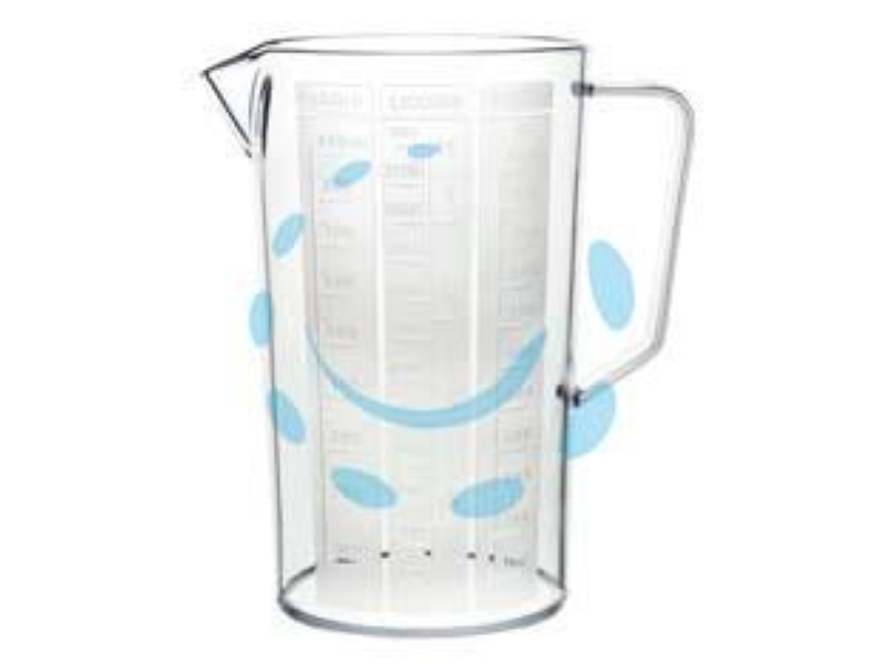 CARAFFA GRADUATA CON MANICO "FLORIDA"- lt.1,5 - ø cm.12x19h.