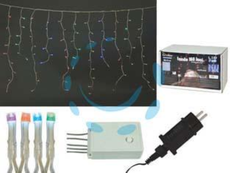 TENDA 160 LED MULTICOLOR PER ESTERNO CON GIOCO LUCI- 160 led - mt.1,8 x 0,70