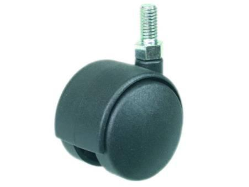 RUOTE DOPPIE IN NYLON CON PERNO- ø mm.40 perno ø mm.8x15
