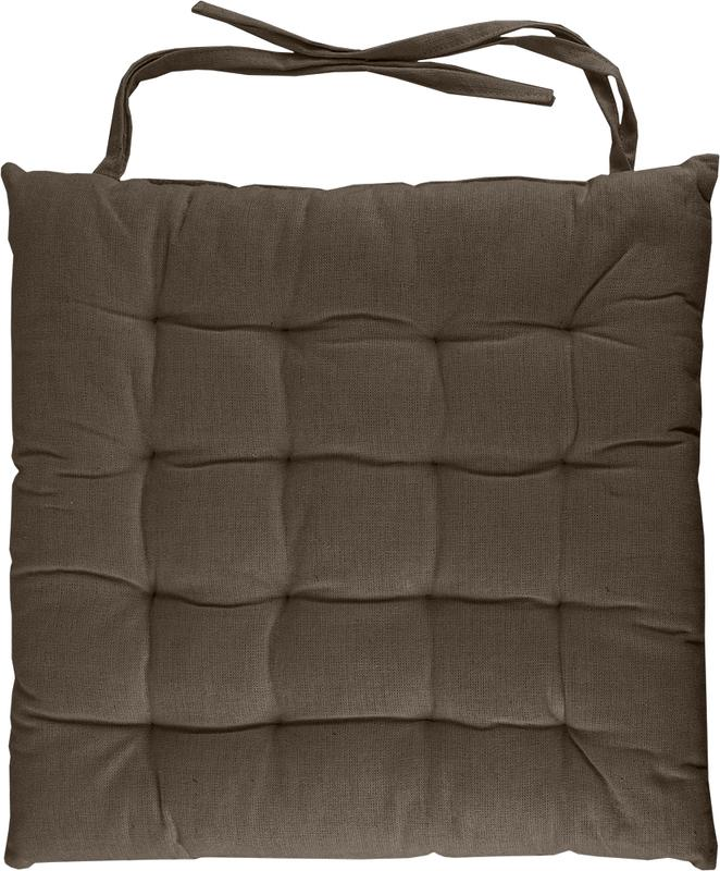 CUSCINO SEDIA COTONE 16 PUNTI MARRONE CM.40X40