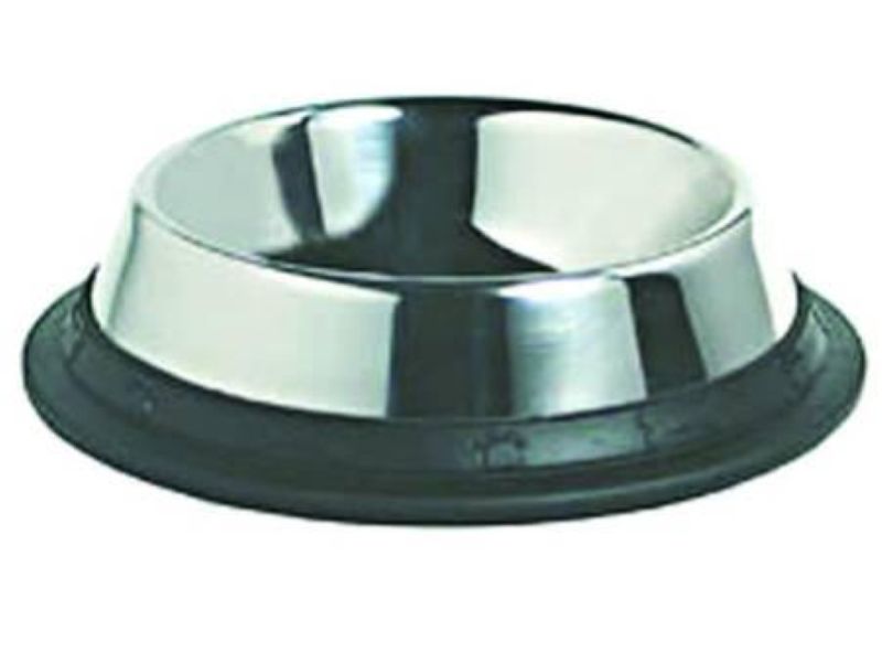 CIOTOLE IN ACCIAIO INOX PER CANI- cm.19x4,5h. capienza lt.0,50