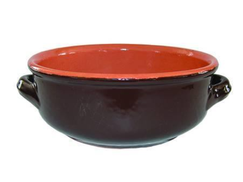 CIOTOLA CON MANICI IN TERRACOTTA BRUNELLA- cm.14