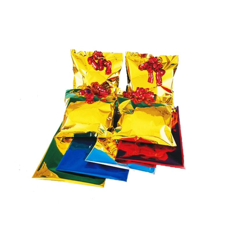 BUSTA REGALO SACCHETTO 3PZ METALL CM17,5X30 C/NASTRO