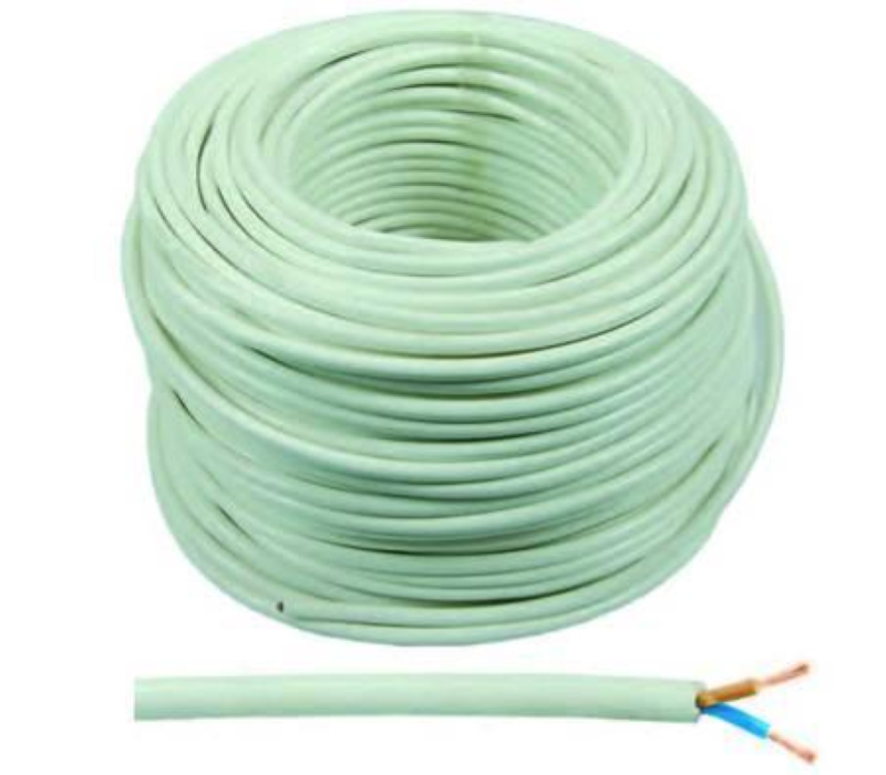 CAVO GOMMATO BIANCO 2X1
