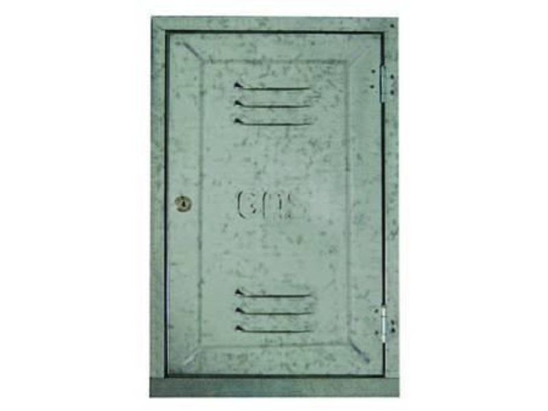 SPORTELLO IN LAMIERA ZINCATA "GAS"-  cm.34x44h.