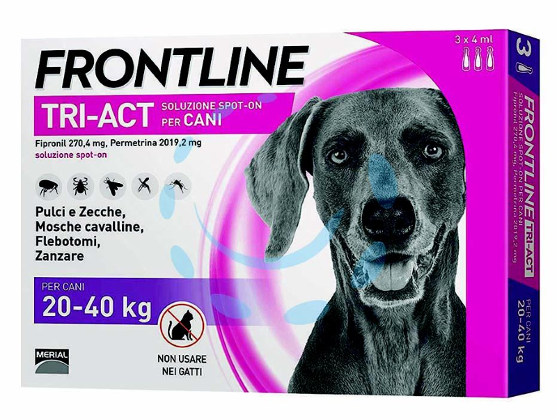 FRONTLINE TRI-ACT SPOT-ON PER CANI "L" - in confezione da 3 pipette