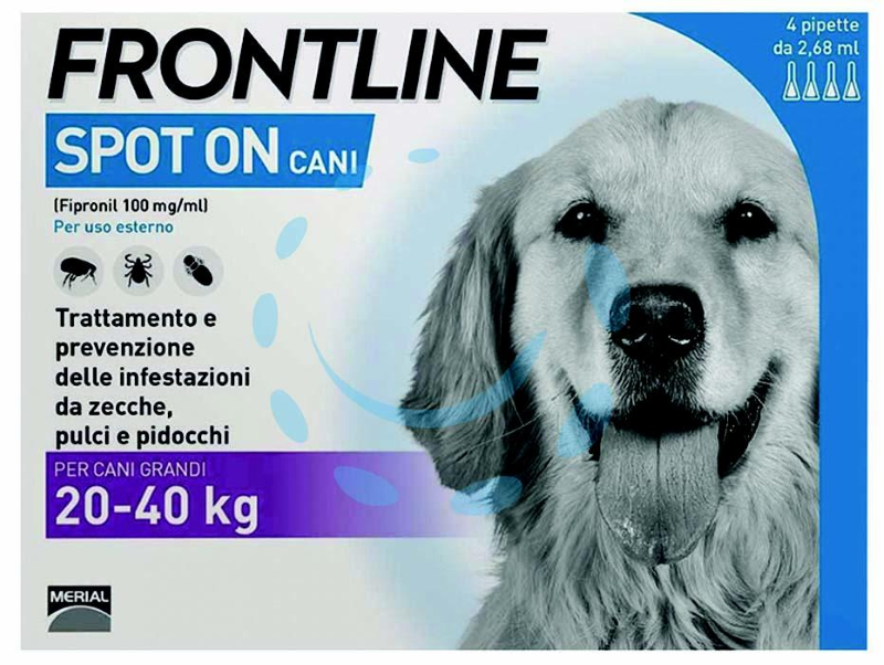 FRONTLINE SPOT-ON PER CANI GRANDI - in confezione da 4 pipette