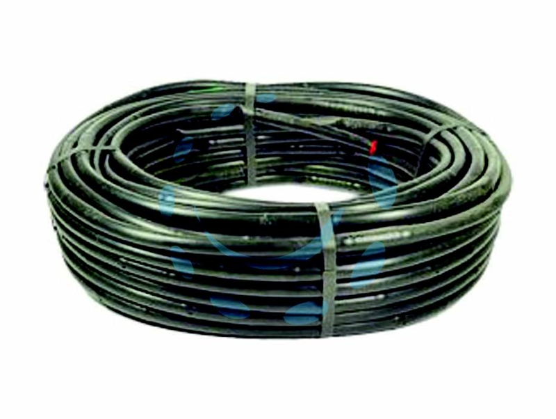 ALA GOCCIOLANTE MM.16 3 FORI COLORE NERO - portata 2 lt./h. rotolo da mt.25 fori ogni cm.30