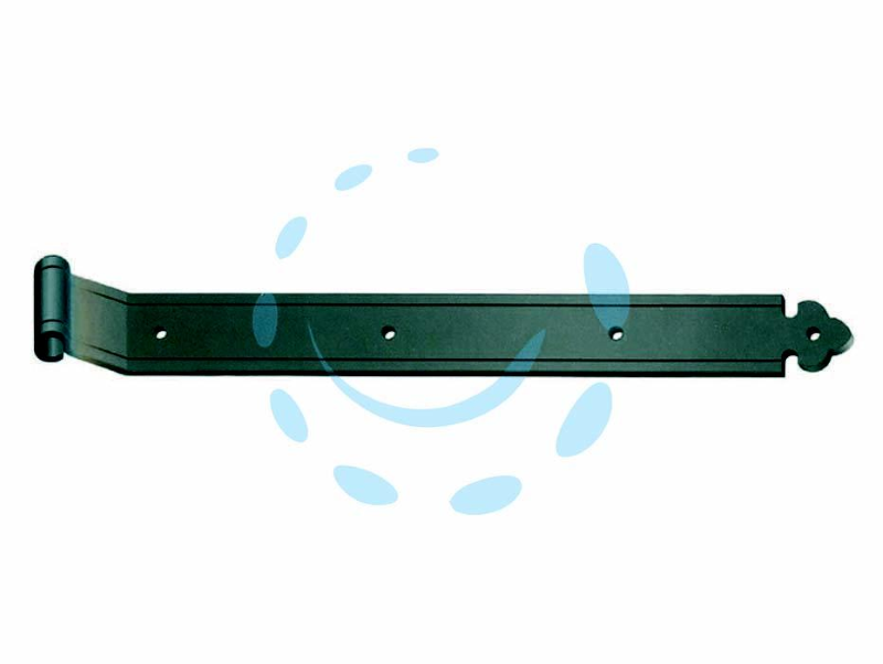 BANDELLE DRITTE CON ZANCA A FILO- mm.300x35 - in ferro verniciato nero