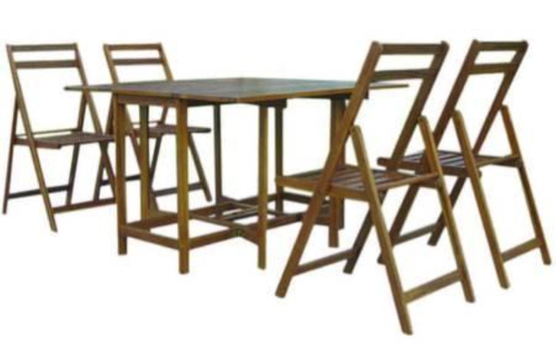 SET IN LEGNO TAVOLO E 4 SEDIE MASSELLO PREGIATO-tavolo ap. cm.110x112x72h.-sedia cm.42x60x90h.