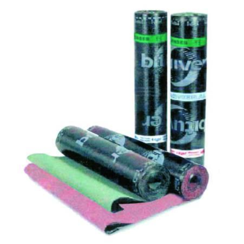 GUAINA BITUVER MINERAL POLIESTERE- peso 4,5 Kg./mq  rosso BITUVER MINERAL XB-10