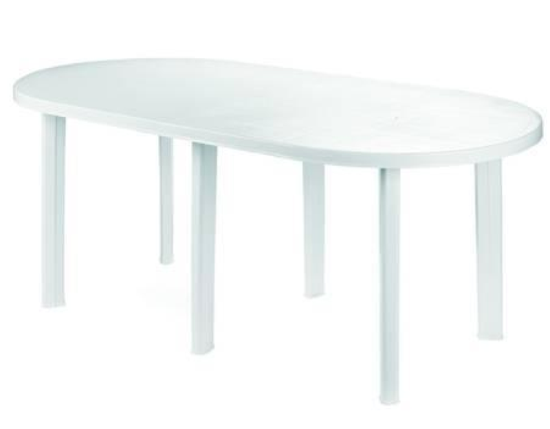 TAVOLO DA GIARDINO "TAVOLO 180" BIANCO CM.181X90X72H.- cm.181x90x72h. - peso kg.13,4