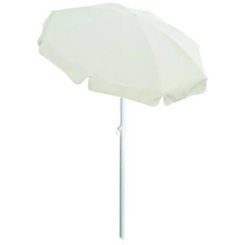 OMBRELLONE DA SPIAGGIA IN COTONE BIANCO TONDO CM.200- cotone colore bianco