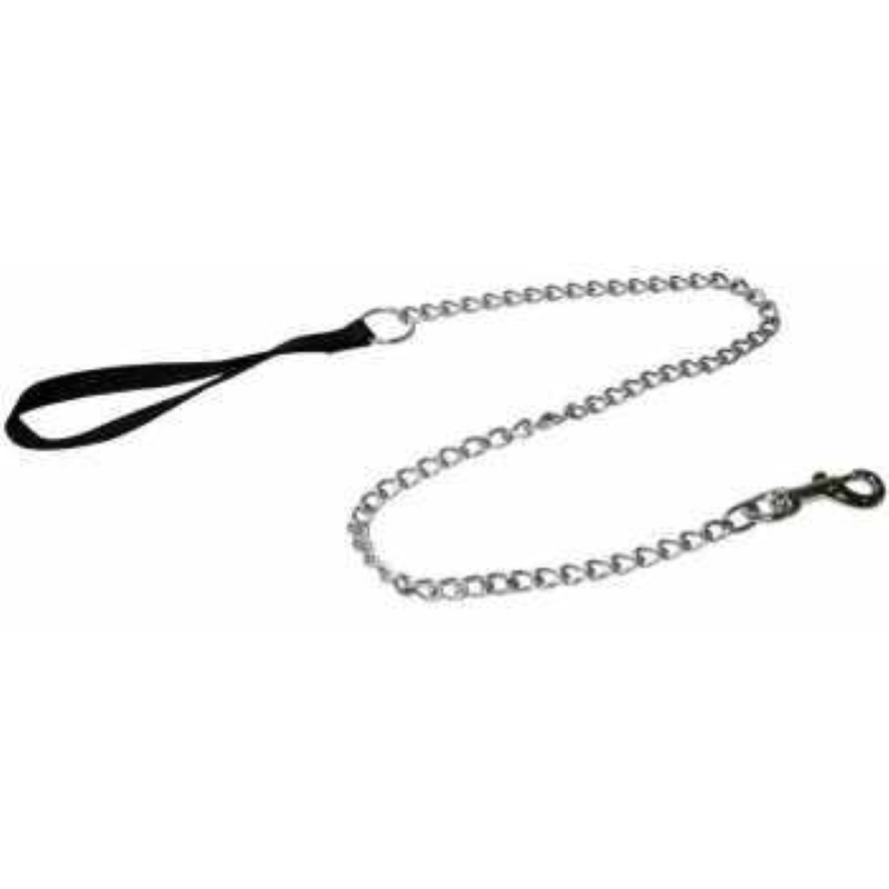 GUINZAGLIO NYLON E CATENA MM.3 MT.1 NERO