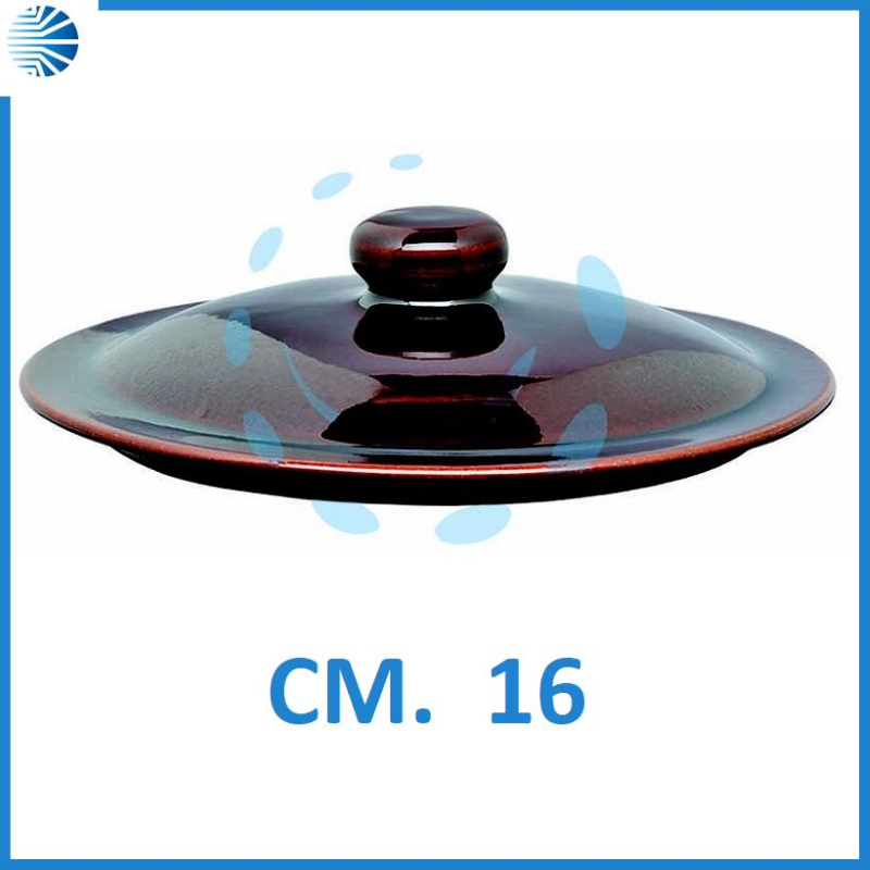 COPERCHIO IN TERRACOTTA BICOLORE - cm.16