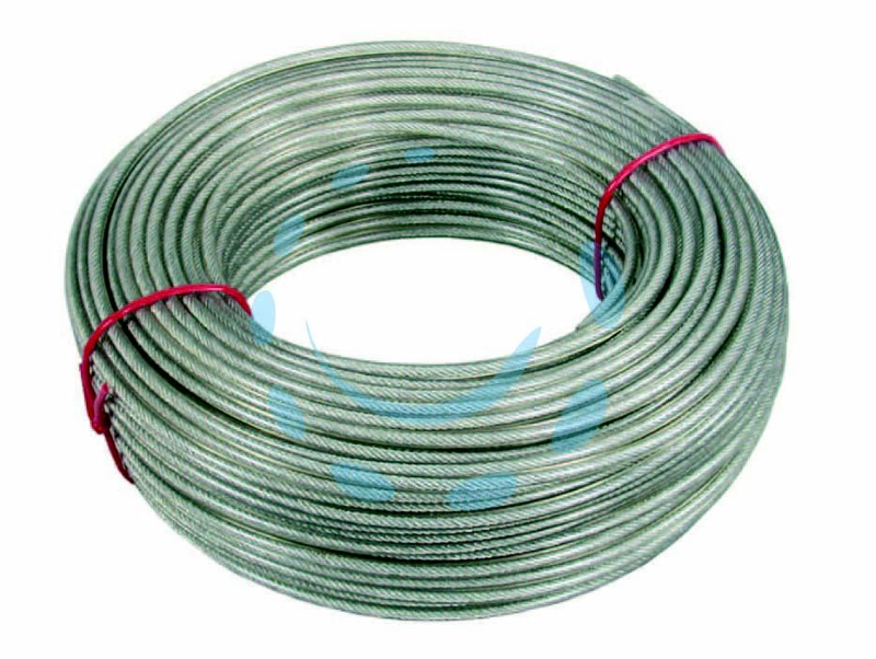 FUNE COMERCIALE ZINCATA PLASTIF. TRASP. MM.5