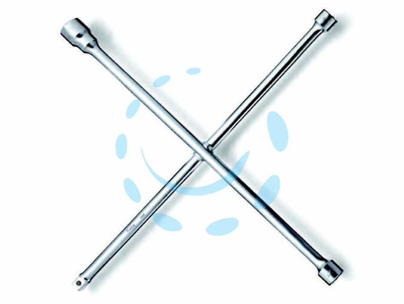 CHIAVI A CROCE PER RUOTE CROMATE ART.979- per dadi mm.17-19-22 e quadro 1/2"