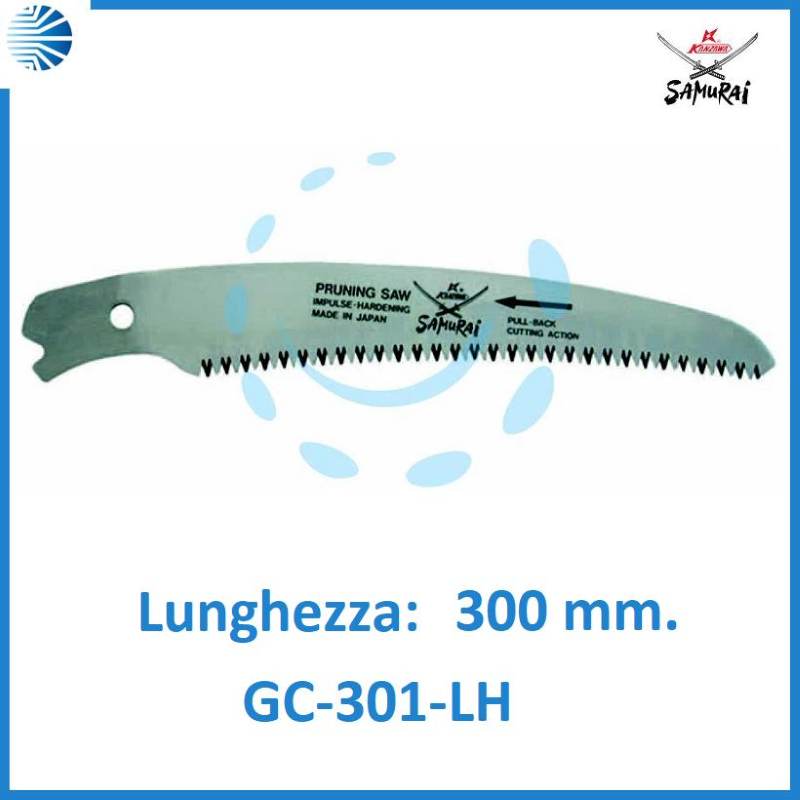 LAMA CURVA BILANCIATA PER SEGACCIO - lama mm.300 (GC-301-LH)