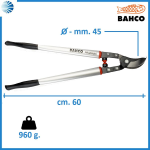 TRONCARAMI A TAGLIO PASSANTE PRADINES P160-SL - lunghezza cm.60 (P160-SL-60)