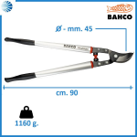 TRONCARAMI A TAGLIO PASSANTE PRADINES P160-SL - lunghezza cm.90 (P160-SL-90)