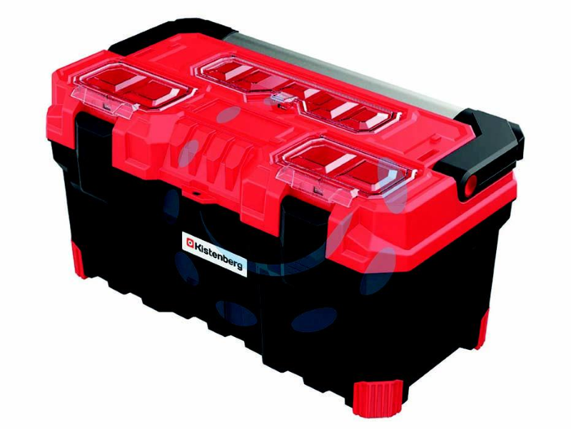 CASSETTA PORTAUTENSILI TITAN ROSSA - cm.55x28 h.27 - colore rosso
