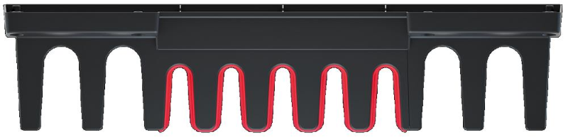 PORTAUTENSILI A MURO MULTIHOLDER KMH60 - mm.597x128x118h. - carico max Kg.15