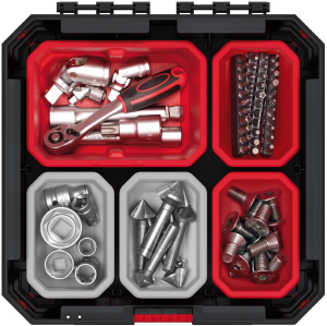 VALIGETTA PORTAMINUTERIA TITAN - mm.280x280x110h. - 6 vaschette amovibili