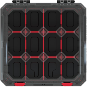 VALIGETTA PORTAMINUTERIA TITAN - mm.390x390x110h. - 12 vaschette amovibili