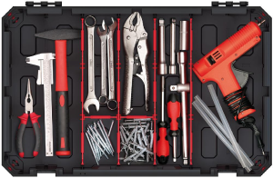 VALIGETTA PORTAMINUTERIA TITAN - mm.598x390x110h. - 21 vaschette amovibili