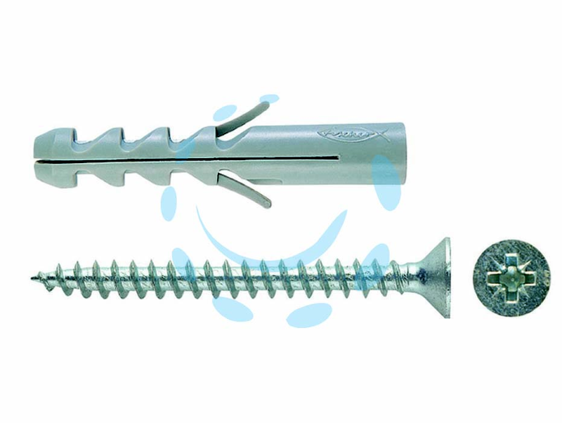 TASSELLO IN NYLON CON VITE "S-V" - ø mm.6x30 vite mm.4,5x40