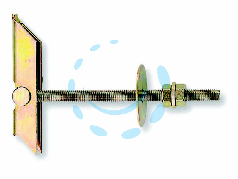 ANCORA A SOFFITTO IN ACCIAIO "KD" - KD6 vite ø mm. 6x100 portata Kg.350