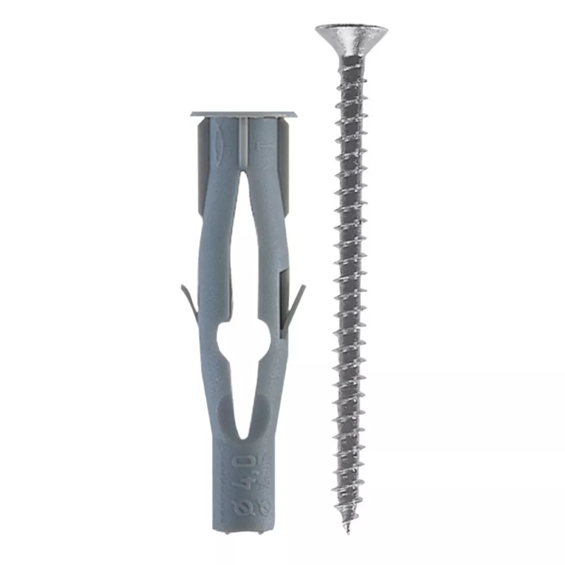 TASSELLO IN NYLON CON VITE FU-V - ø mm.6x35 vite mm.3,5x45