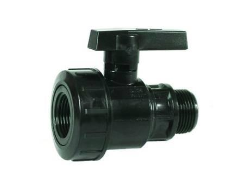 VALVOLA SFERA CON GHIERA IN POLIPROPILENE - MF 1" 1/4