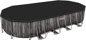 PISCINA POWER STEEL SET OVALE CON TELAIO PORTANTE CM.732X366X122H. -cm.732x366x122h - capacità lt.24495 - (art.5611T)