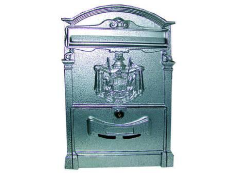 CASSETTA POSTALE IN ALLUMINIO PER ESTERNI "RESIDENCE" GRIGIA- cm.25x9x41h. colore grigio