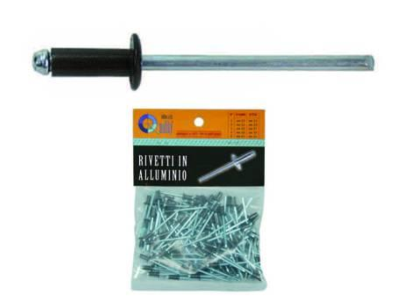 RIVETTI IN ALLUMINIO TESTA DI MORO- ø mm.4x9
