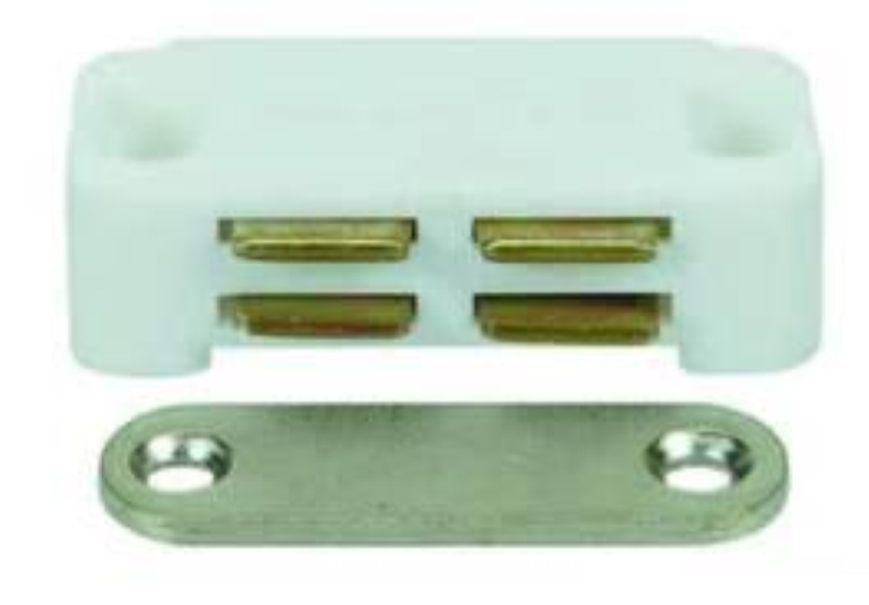 CRICCHETTI MAGNETICI PICCOLI- mm.35x15x12h. attrazione Kg.3 bianco (UC9)