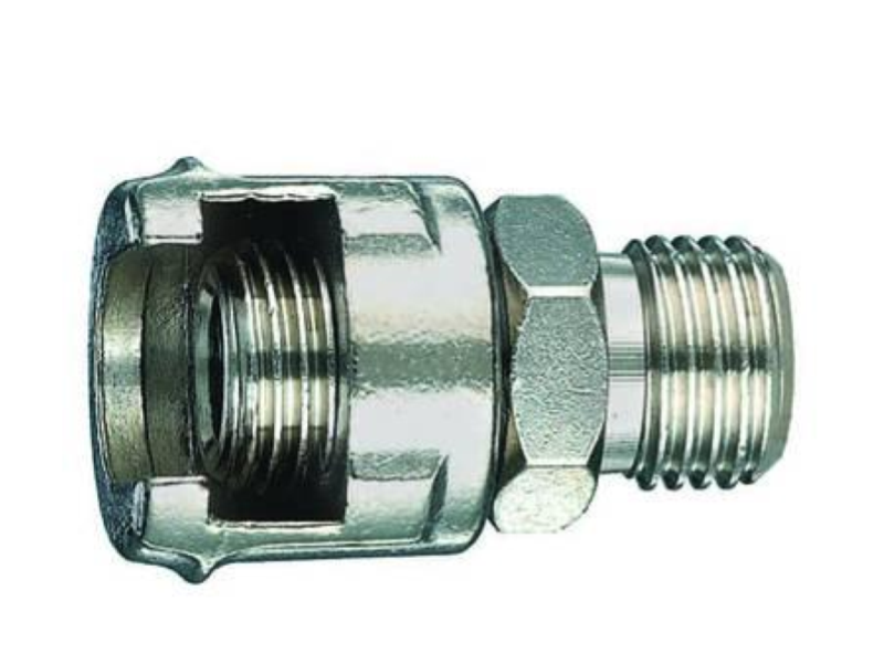 RACCORDO MASCHIO CON DADO FRESATO - attacco M 1/4"