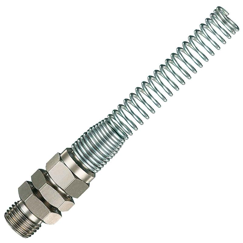 ATTACCO FILETTATO MASCHIO FISSO CON SPIRALE PER TUBO 8X10 - 1/4 M.