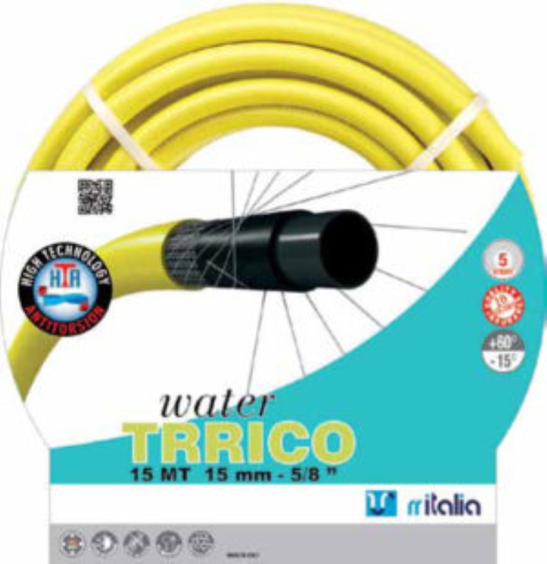 TUBO MAGLIATO WATER TRRICO GIALLO - 5/8" MT.50