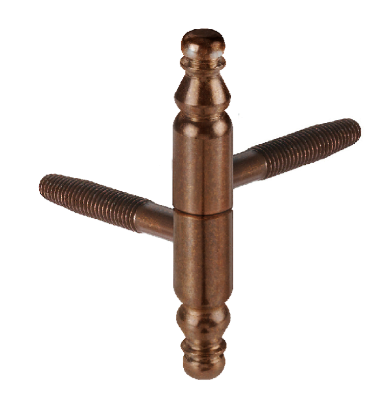 CERNIERE ANUBA BAROCCO IN ACCIAIO - ø mm.13 bronzato